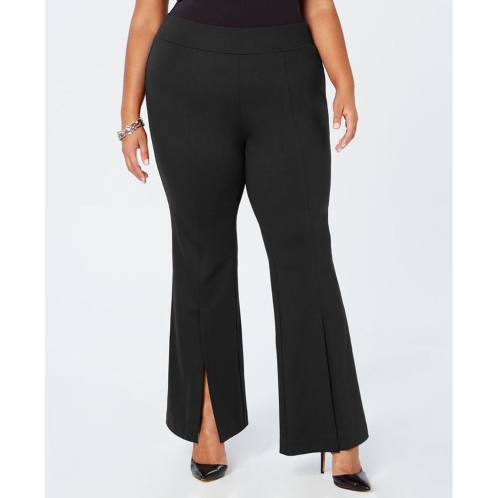 INC International Concepts Plus Size Ponte Knit Slit Front Pants